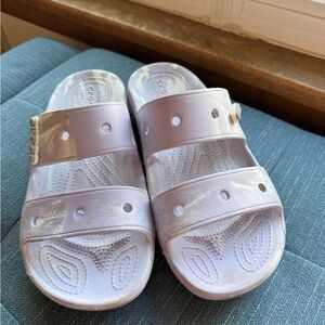 CROCS Lavender Slide Sandals comfort size 10 women’s 8 men’s